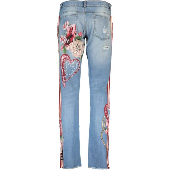 NWT Dolce & Gabbana Tiger Floral Jeans Prints & Embroideries IT 42 M - Picture 5 of 7